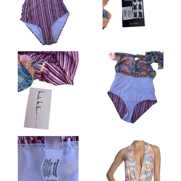 NICOLE MILLER Convertible One-piece Swimsuit In Floral Stripe‎ 
Size S - Picture 7 of 7